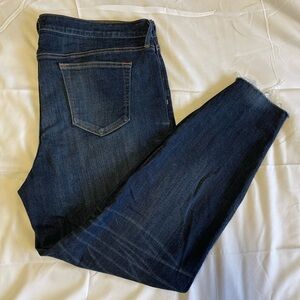 Maurices size 20 dark blue denim with gold thread